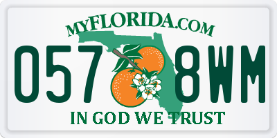 FL license plate 0578WM