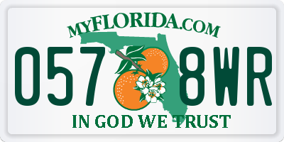FL license plate 0578WR