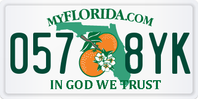 FL license plate 0578YK