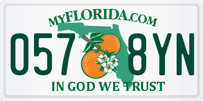 FL license plate 0578YN