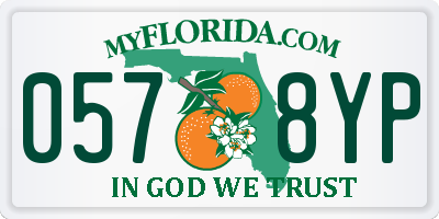 FL license plate 0578YP