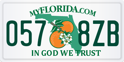 FL license plate 0578ZB