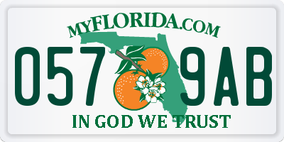 FL license plate 0579AB