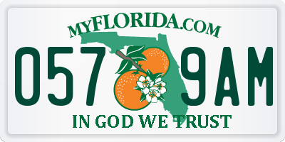 FL license plate 0579AM