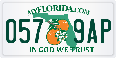 FL license plate 0579AP
