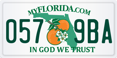 FL license plate 0579BA