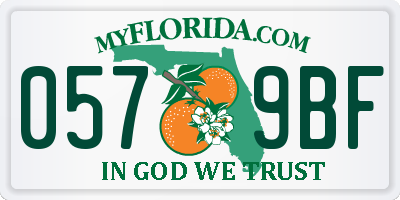 FL license plate 0579BF