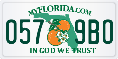 FL license plate 0579BO