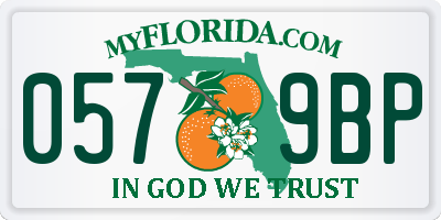 FL license plate 0579BP