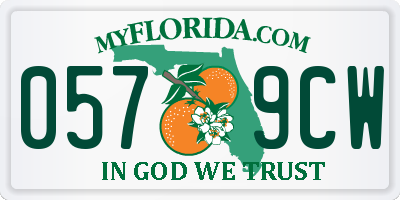FL license plate 0579CW