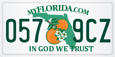 FL license plate 0579CZ