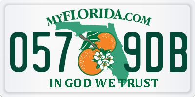 FL license plate 0579DB