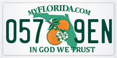 FL license plate 0579EN
