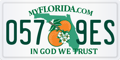 FL license plate 0579ES