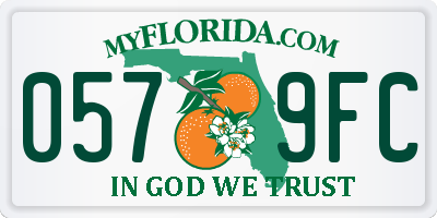 FL license plate 0579FC