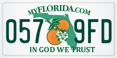 FL license plate 0579FD