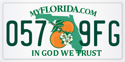 FL license plate 0579FG
