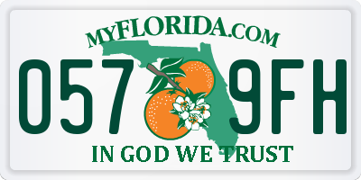 FL license plate 0579FH