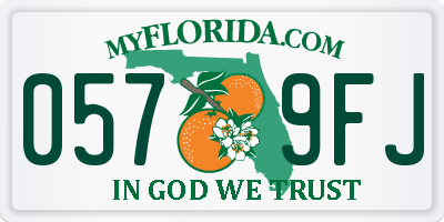 FL license plate 0579FJ