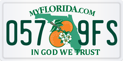 FL license plate 0579FS