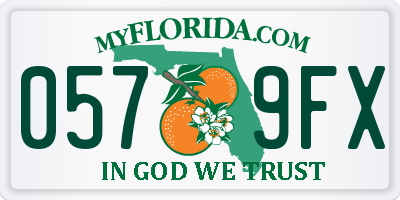 FL license plate 0579FX