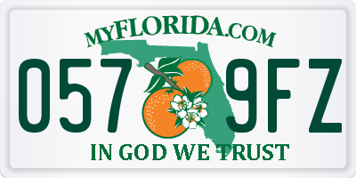 FL license plate 0579FZ