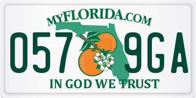 FL license plate 0579GA