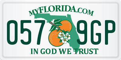 FL license plate 0579GP