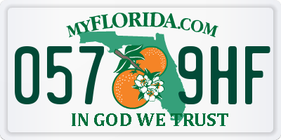 FL license plate 0579HF