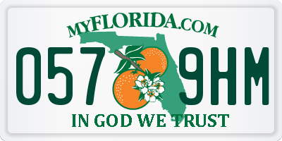 FL license plate 0579HM