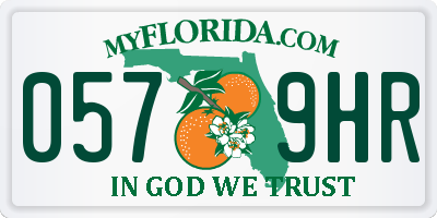 FL license plate 0579HR