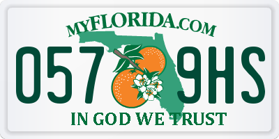 FL license plate 0579HS
