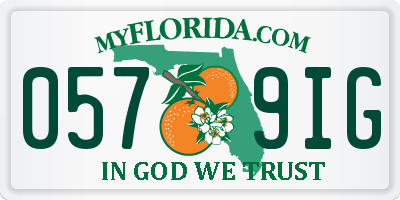 FL license plate 0579IG
