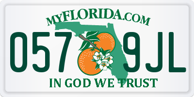 FL license plate 0579JL