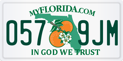 FL license plate 0579JM
