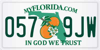 FL license plate 0579JW