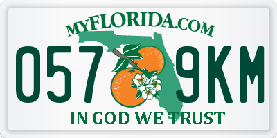 FL license plate 0579KM