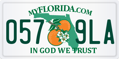 FL license plate 0579LA