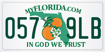 FL license plate 0579LB