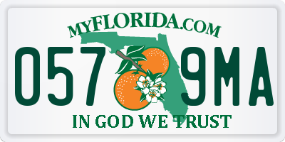 FL license plate 0579MA