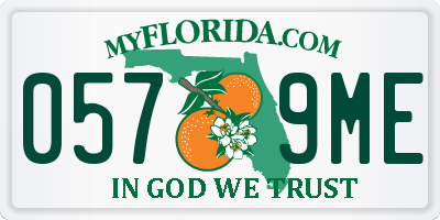 FL license plate 0579ME