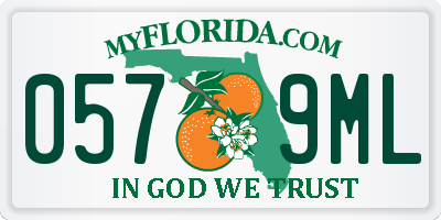 FL license plate 0579ML