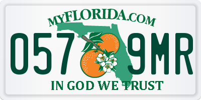 FL license plate 0579MR