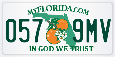 FL license plate 0579MV