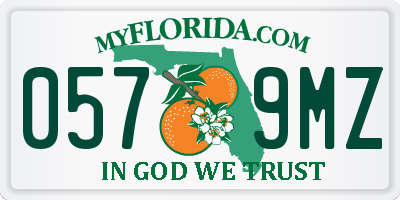 FL license plate 0579MZ