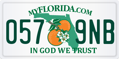 FL license plate 0579NB