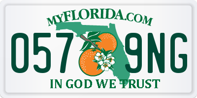 FL license plate 0579NG