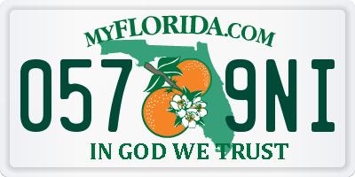 FL license plate 0579NI