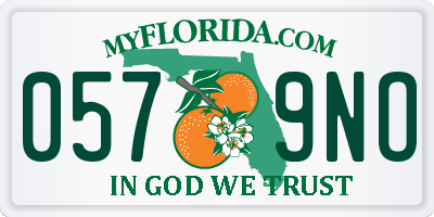 FL license plate 0579NO