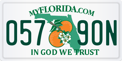 FL license plate 0579ON
